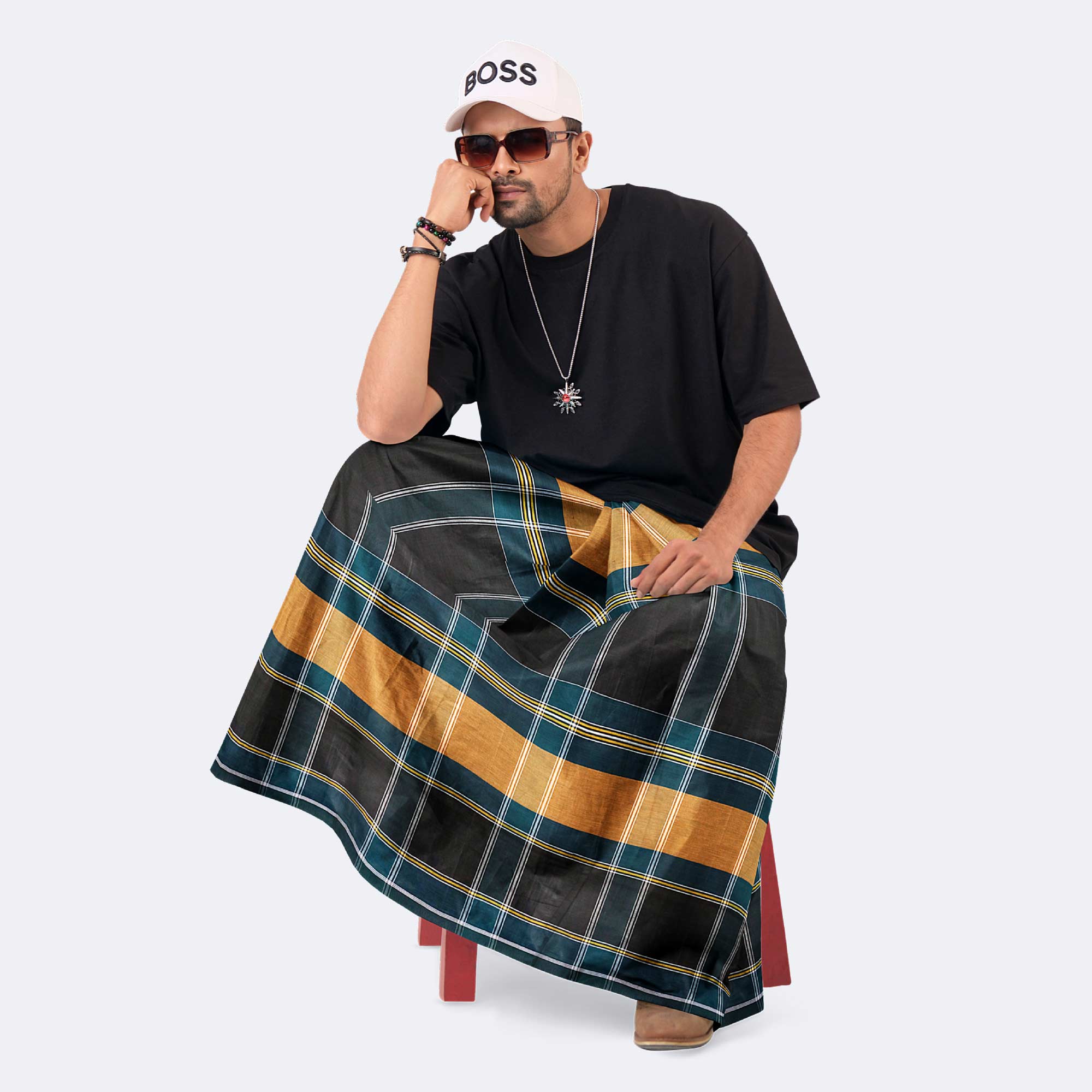 Classic Stylish Men’s Stripe Pure Cotton Lungi - High Choice